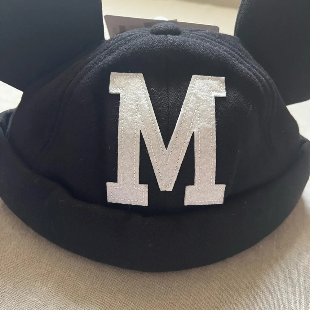 TOKYO DISNEY DISNEYLAND PARK Mickey Ears Beanie Hat RARE Black NWT - Picture 2 of 6
